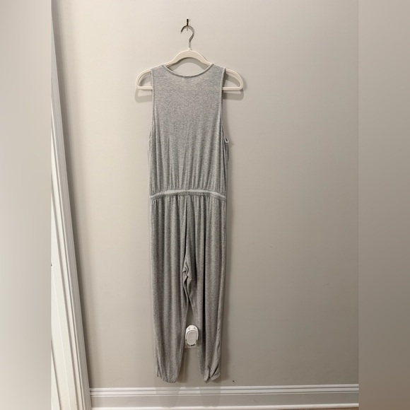 Stars Above Gray Sleeveless Crossover One-Piece Jumpsuit - Picture 3 of 4